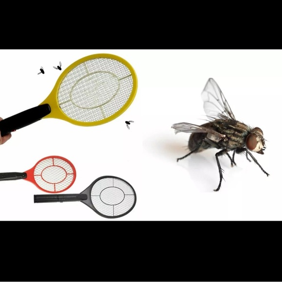 BUG ZAPPER INSECT PEST ZAP RACKET ELECTRIC SHOCK SAFE INSTANT- yellow - Picture 5 of 9